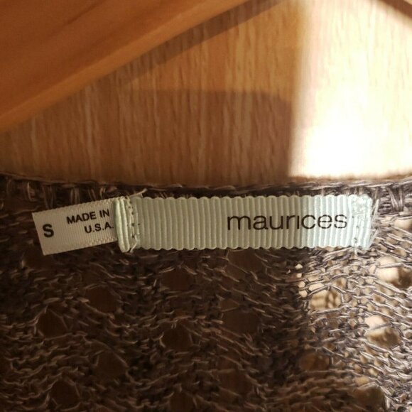 Maurices Womens Grey Soft Waterfall Open Knit Vest Small - Picture 5 of 7